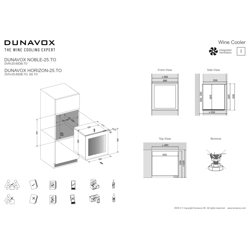 Integreeritav veinikülmik Dunavox DVN-25.65DB.TO Noble - Pilt 6