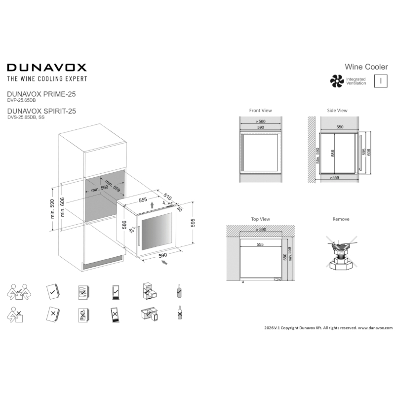 Integreeritav veinikülmik Dunavox DVS-25.65DB Spirit - Pilt 7
