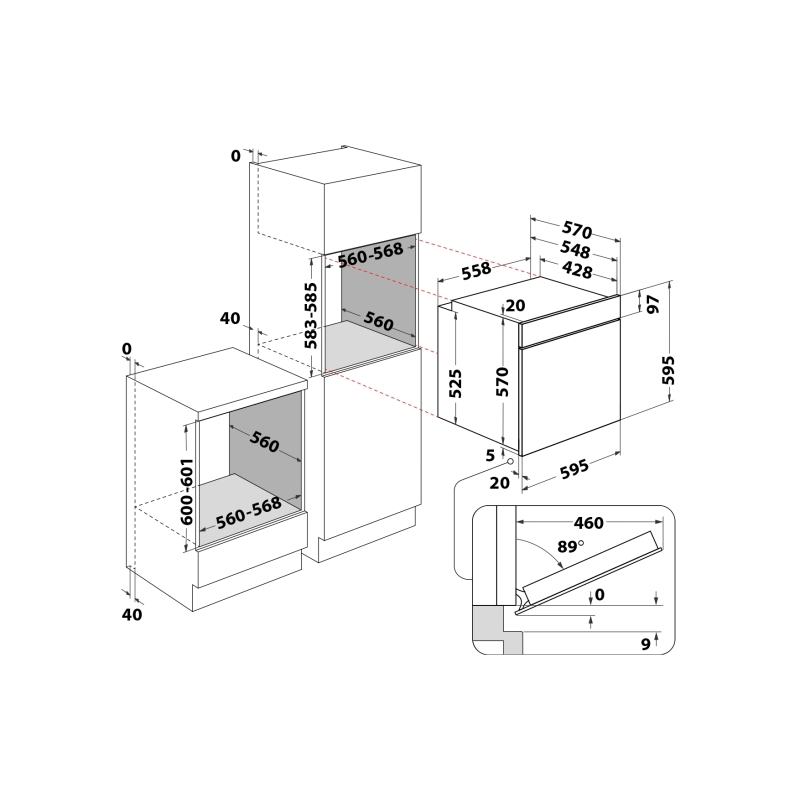 Integreeritav ahi Indesit IOK58HSU1X - Pilt 5