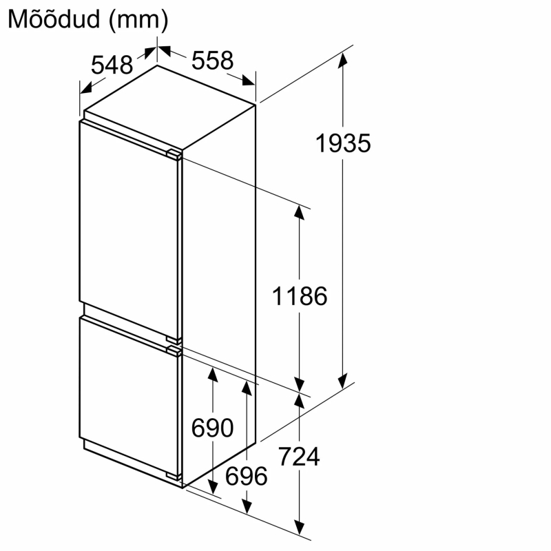 Integreeritav külmik Bosch KIN96VFD0 - Pilt 6