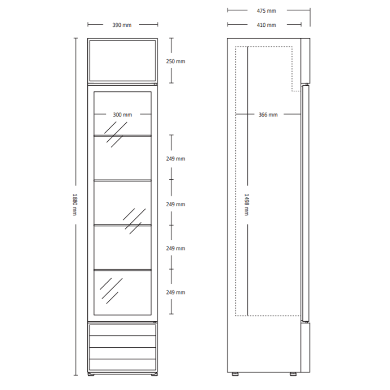 Vitriinkülmik Scandomestic SD217E valge - Pilt 2