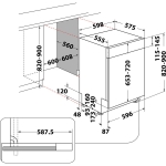 Integreeritav nõudepesumasin Whirlpool WBC3C34PFX - Pilt 4