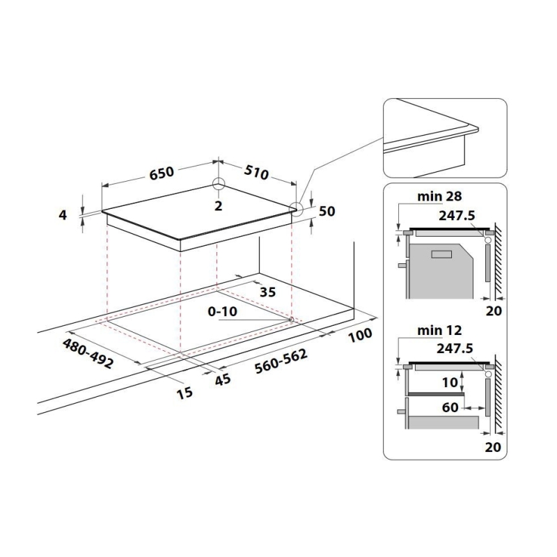 Induktsioonplaat Whirlpool Kitchen Only WFS4665CPBF - Pilt 5